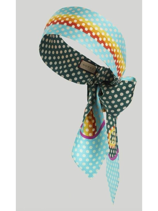 NWT GUCCI Polka Dot Headband 100% Authentic Silk Sz S main image 6
